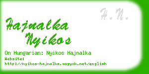 hajnalka nyikos business card